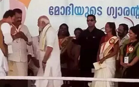 Prime Minister Narendra Modi in Kunnamkulam