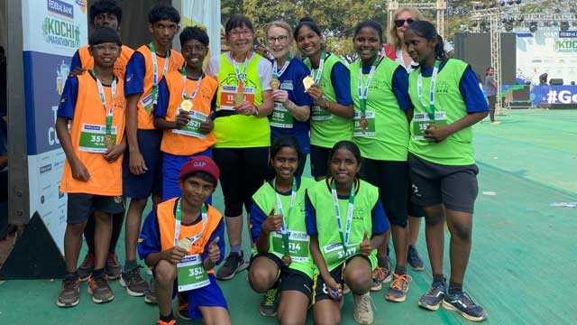 UK Lady Dr Sheril runs in Kochi Marathon 2025.